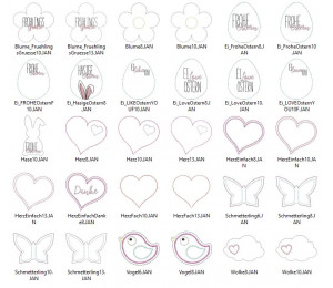 Stickserie ITH - Blumenstecker Frühling